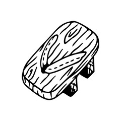 traditional Japanese Geta sandal doodle