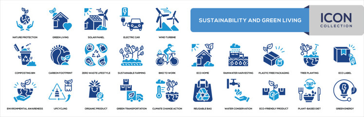 Glyph Color - Sustainability and Green Living Icon Collection