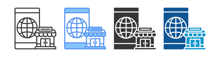 E-Commerce Icon Set Multiple Style Collection