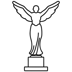 golden angel isolated on white