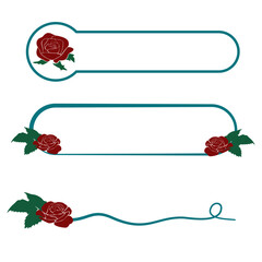 Red Rose Floral Label and Divider Set