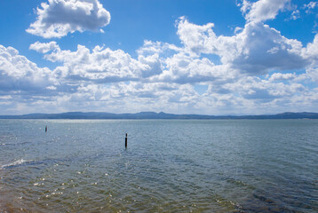日本の島根県の出雲の大社湾の海の風景
