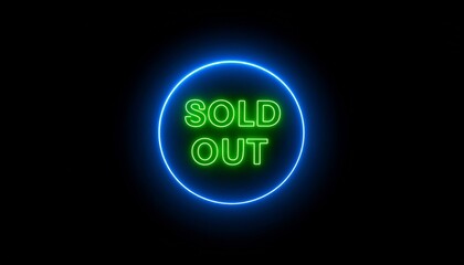 Neon "SOLD OUT" mark　ネオンの「SOLD OUT」マーク