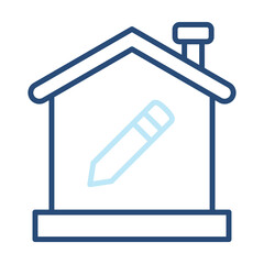 House Design Icon Color Outline Style. Vector Illustration Design