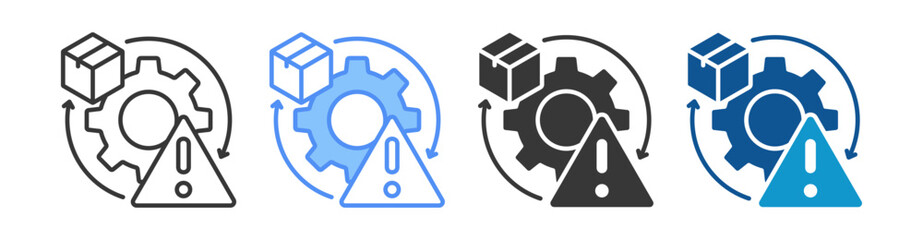 Risk Management Icon Set Multiple Style Collection
