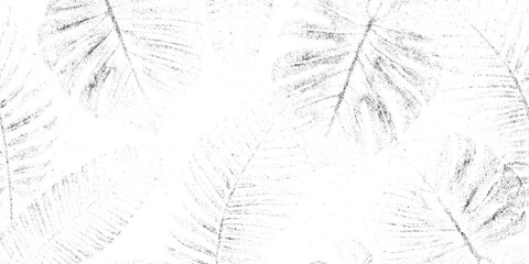Abstract Distressed Black and White Leaf Texture Pattern