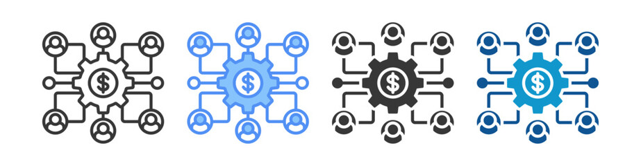 Obraz premium Business Integration Icon Set Multiple Style Collection