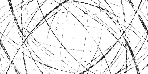 Abstract Grungy Black and White Scratched Lines Texture Background