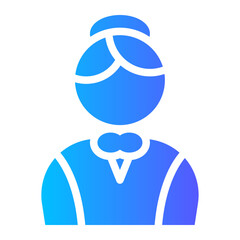 waitress gradient icon