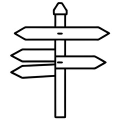 blank directional signs