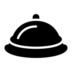 hotel bell glyph icon