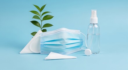 Face Mask Hand Sanitizer and Medical Supplies for Safe Protection and Hygiene