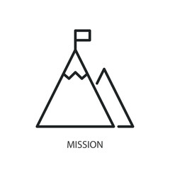 Mission thin line vector icons.