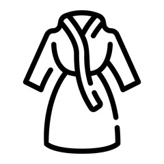 bathrobe line icon