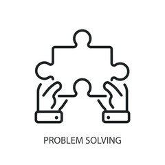 Obraz premium Problem solving thin line vector icons.