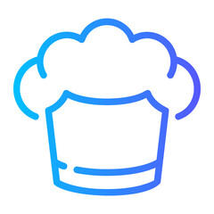 chef hat gradient icon