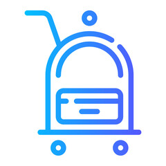 luggage cart gradient icon