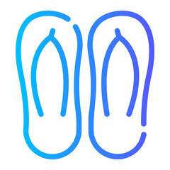 slippers gradient icon