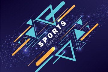 Abstract sports background with geometric shapes design