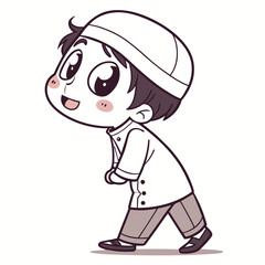 cartoon illustration of a man with a dog