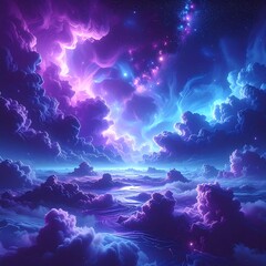 Colorful celestial cloudscape