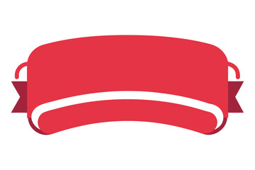 A decorative red banner with ribbons and white highlight perfect for text