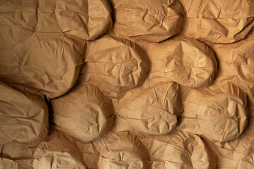Glow Crumpled Brown blank reusable paper with round pattern unique style background

