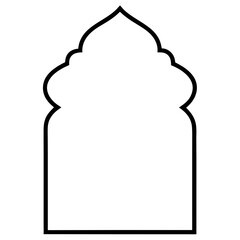 Illustration of a decorative archway with an islamic inspired design element