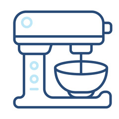 Mixer Icon Color Outline Style. Vector Illustration Design