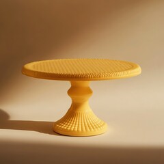 Yellow cake stand, studio shot,  display