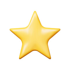 Isolated Golden Star With Smooth Surface and Subtle Gradient on Transparent Background Depicting Award Achievement Excellence Festive Decor or Celestial Theme