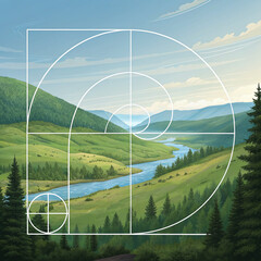 landscape with green field and hills