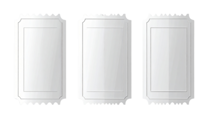 Airline boarding pass isolated on transparent background