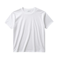 Classic white crewneck tee shirt, short sleeve, simple style on black