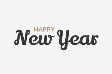 Elegant New Year Text Composition for Branding