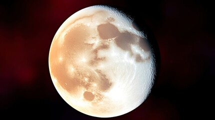 Bright vibrant colors, a graceful and elegant moon with refined features, lively and energetic