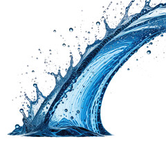 Water Arch A dynamic splash of blue water forms a dramatic arch