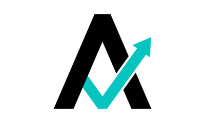 Modern Letter A Financial Logo	
