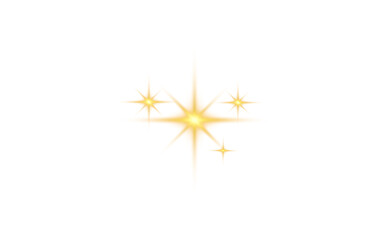 Golden Star Sparkle PNG Element, Shiny Glow Effect for Christmas and Festive Designs