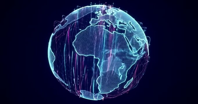 3D Digital Globe Visualization with Data Streams and Global Connectivity