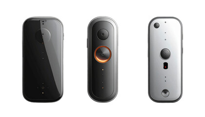 Obraz premium Digital smart home door lock isolated on transparent background