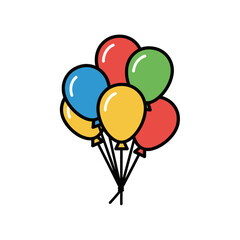 Colorful Balloons Bunch Celebration Party Decoration Fun.