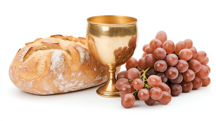 Communion elements on white