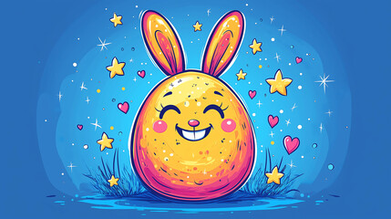 Happy Easter Bunny Illustration