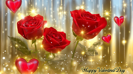 Beautiful red roses. Happy Valentine's Day!