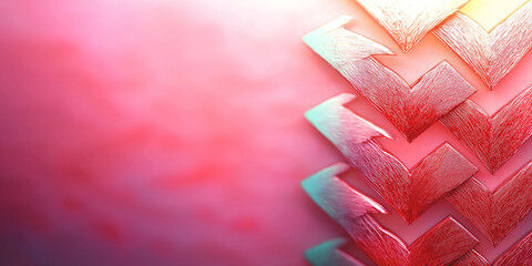 Abstract red arrow design