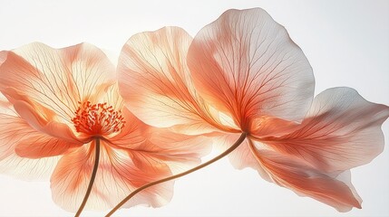 Fototapeta premium Elegant fine art close-up of a light blush pink flowe