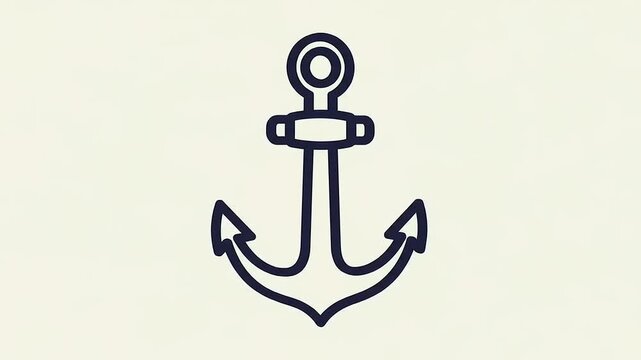 Anchor icon animation on a textured background, symbolizing stability and nautical themes.
