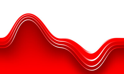 Dynamic Red and White Wavy Abstract Background Design