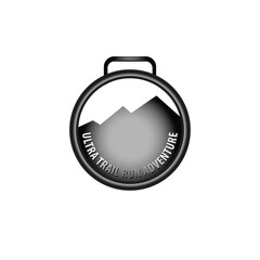 mountain marathon trail run medal design,trail run logo design